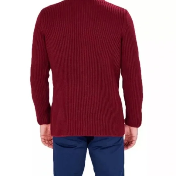 Men’s double breasted knit Cardigan.